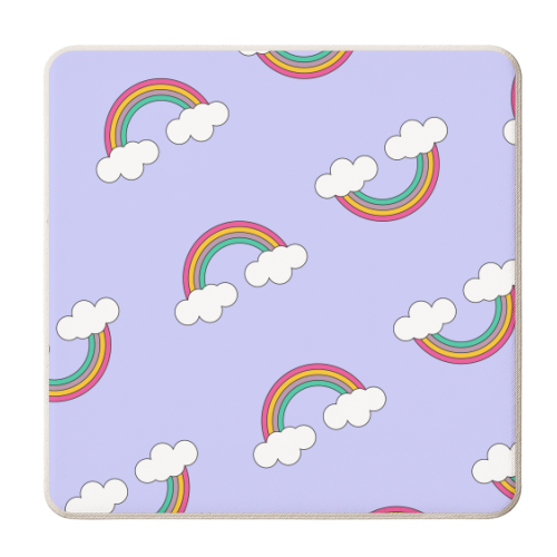 Too Cute Rainbow - personalised beer coaster by Lucy Elliott