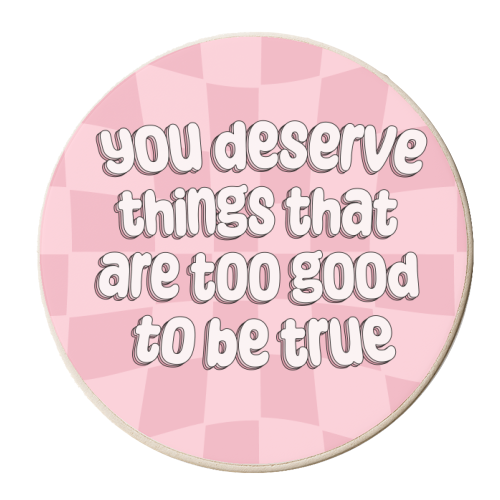 Too Good to Be True - personalised beer coaster by Pink and Pip