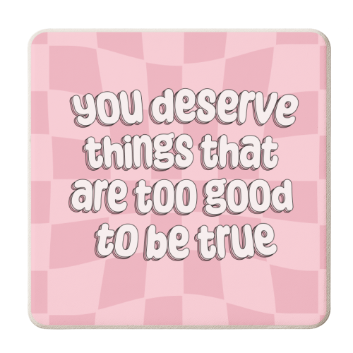 Too Good to Be True - personalised beer coaster by Pink and Pip