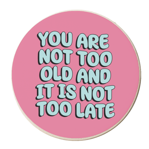 Too Old - personalised beer coaster by Pink and Pip
