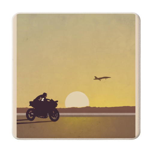 Top Gun Pilot - personalised beer coaster by Danny Welch