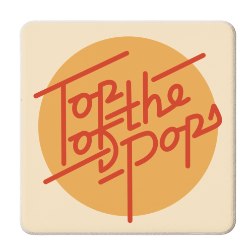Top of the Pops Father's Day Retro Design - personalised beer coaster by AbiGoLucky