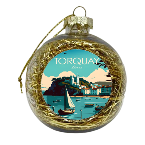 Torquay Devon Travel - xmas bauble by Kun Pact