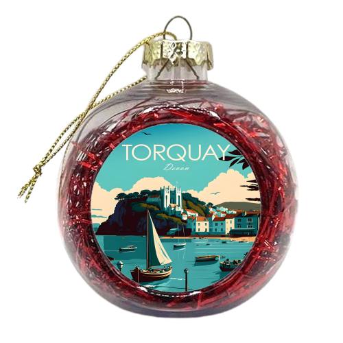 Torquay Devon Travel - xmas bauble by Kun Pact