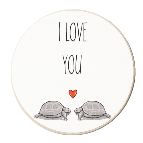 Tortoise Love - personalised beer coaster by Adam Regester