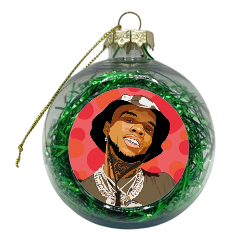 Tory Lanez - xmas bauble by Catherine Critchley.