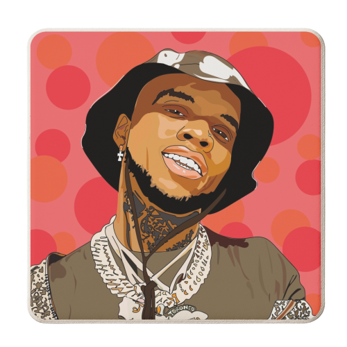Tory Lanez - personalised beer coaster by Catherine Critchley.