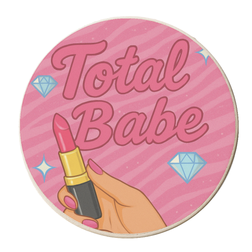 Total Babe - personalised beer coaster by Eloise