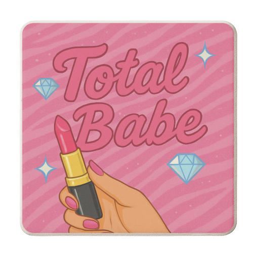Total Babe - personalised beer coaster by Eloise