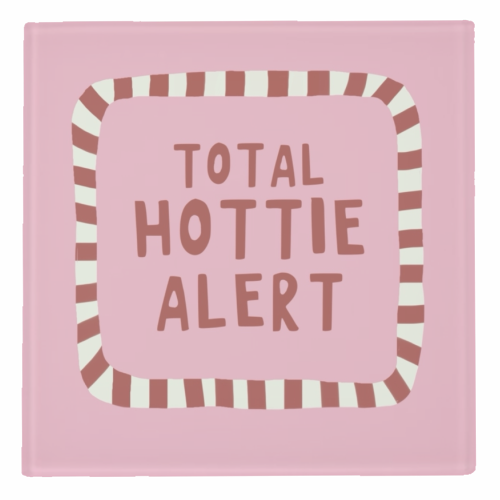 Total Hottie Alert - personalised beer coaster by Giddy Kipper