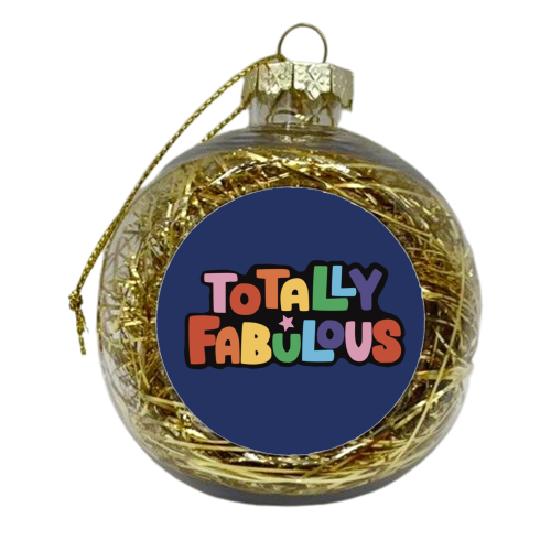 Totally Fabulous Rainbow Gift - xmas bauble by Giddy Kipper