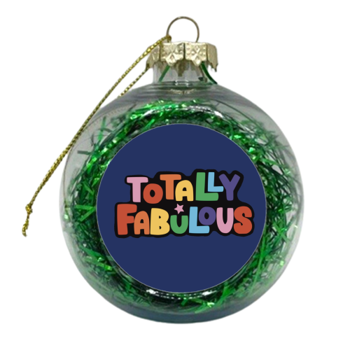 Totally Fabulous Rainbow Gift - xmas bauble by Giddy Kipper