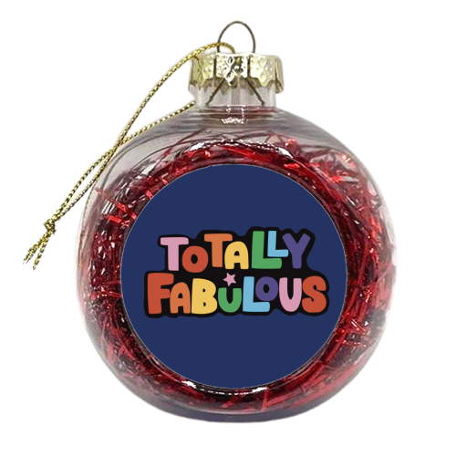 Totally Fabulous Rainbow Gift - xmas bauble by Giddy Kipper