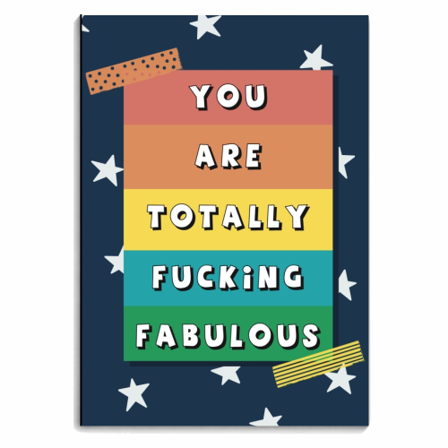 Totally fucking fabulous - personalised A4, A5, A6 notebook by Giddy Kipper