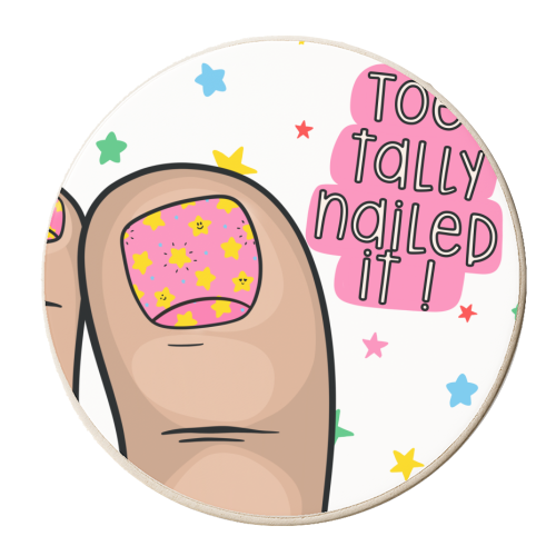 Totally Nailed It Fun Well Done Card - personalised beer coaster by Lisa Wardle