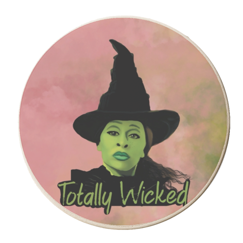 Totally Wicked Witch Elphaba - personalised beer coaster by Giddy Kipper