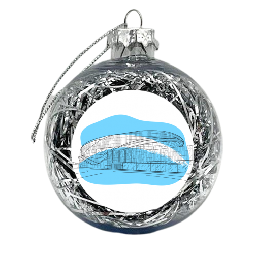 Tottenham Stadium Graphic Illustration - xmas bauble by Adam Regester