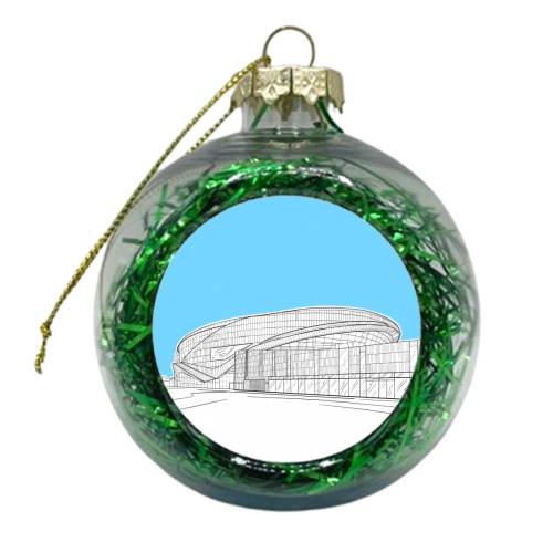 Tottenham Stadium (Pale Blue Colour Pop) - xmas bauble by Adam Regester