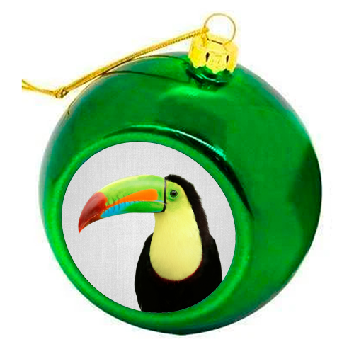Toucan Bird - Colorful - colourful christmas bauble by Gal Design