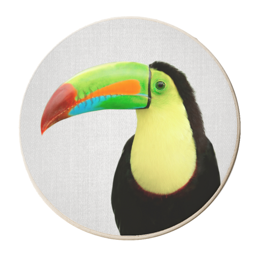 Toucan Bird - Colorful - personalised beer coaster by Gal Design