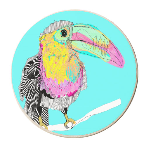 Toucan - personalised beer coaster by Casey Rogers