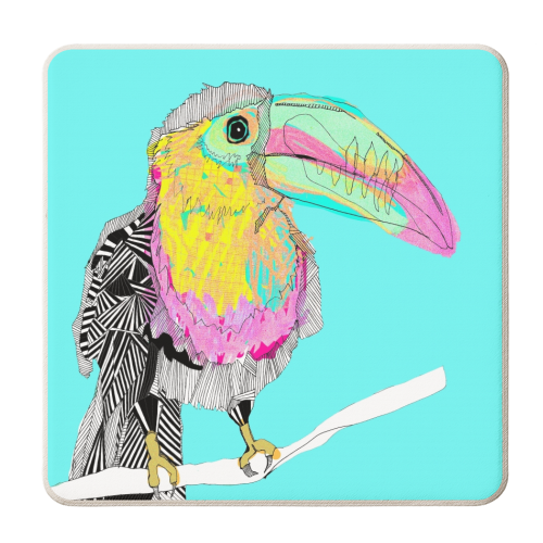 Toucan - personalised beer coaster by Casey Rogers