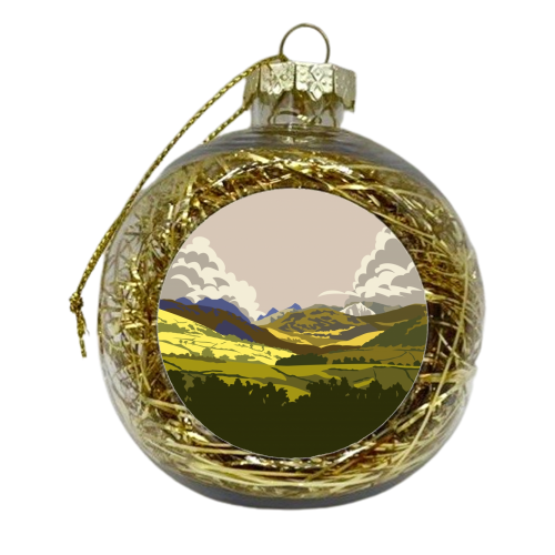Towards Helvellyn, The Lake District - xmas bauble by Stephen Millership