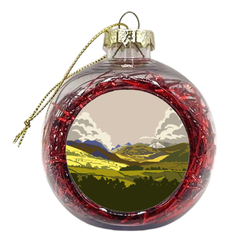 Towards Helvellyn, The Lake District - xmas bauble by Stephen Millership