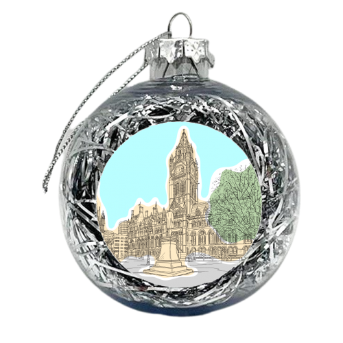 Town Hall & Surroundings  Manchester (UK) - xmas bauble by Adam Regester