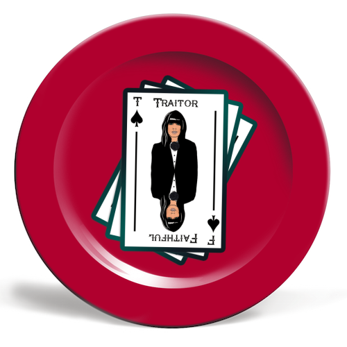 Traitor or Faithful - ceramic dinner plate by Bite Your Granny