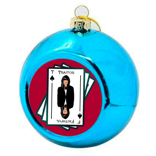 Traitor or Faithful - colourful christmas bauble by Bite Your Granny