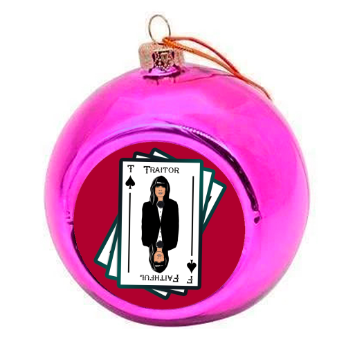Traitor or Faithful - colourful christmas bauble by Bite Your Granny