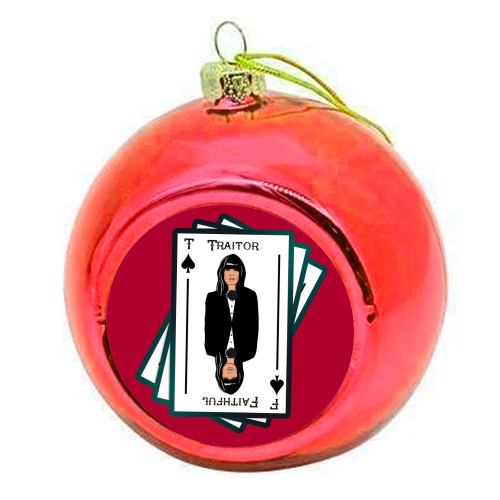 Traitor or Faithful - colourful christmas bauble by Bite Your Granny