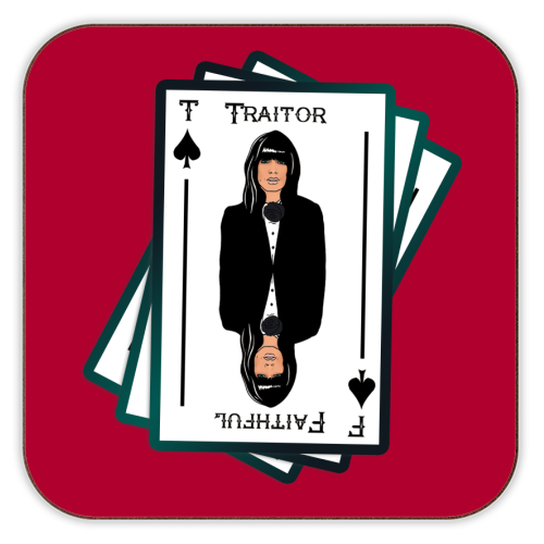Traitor or Faithful - personalised beer coaster by Bite Your Granny
