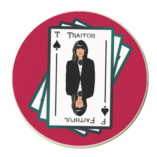 Traitor or Faithful - personalised beer coaster by Bite Your Granny