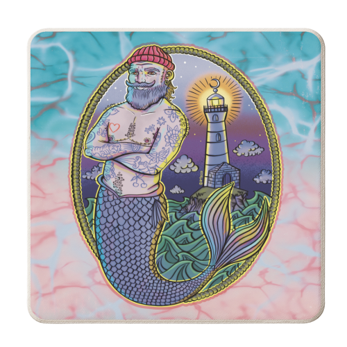 Trans Merman - personalised beer coaster by ARTECCO