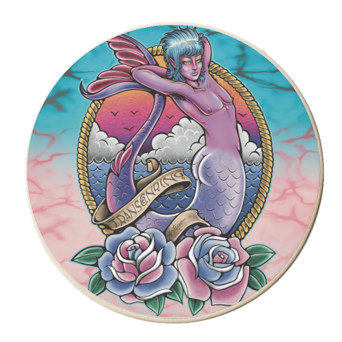 Transcending Merman - personalised beer coaster by ARTECCO
