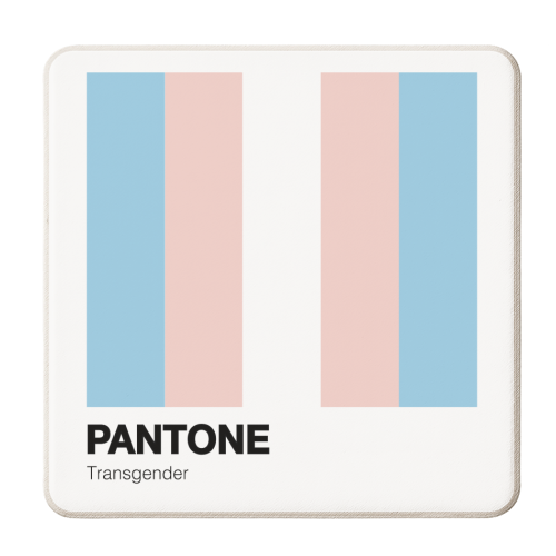 Transgender Pantone LGBTQIA+ Queer Giftware - personalised beer coaster by AbiGoLucky