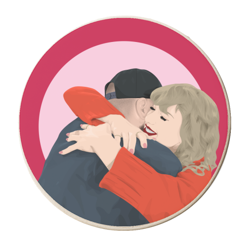 Travis and Taylor - personalised beer coaster by Pink and Pip