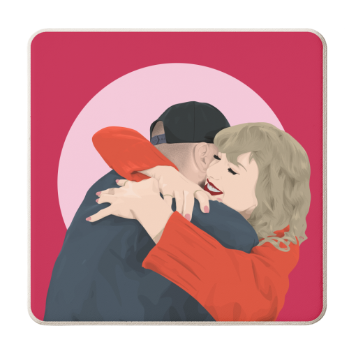 Travis and Taylor - personalised beer coaster by Pink and Pip