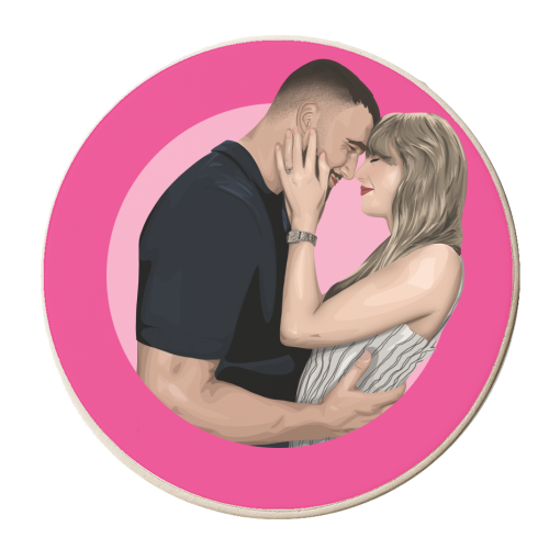 Trav & Tay - personalised beer coaster by Pink and Pip