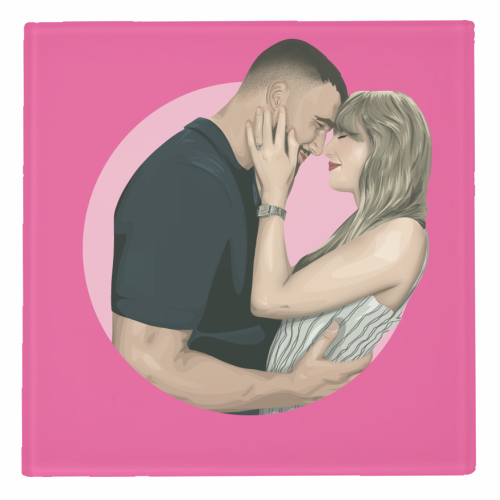 Trav & Tay - personalised beer coaster by Pink and Pip