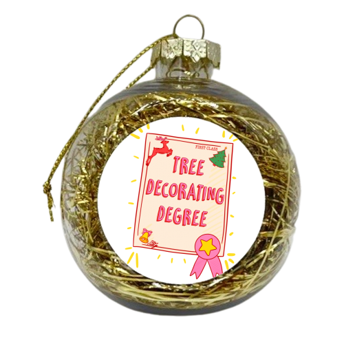 Tree Decorating Degree - xmas bauble by Lisa Wardle