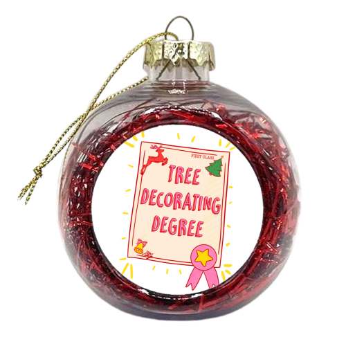 Tree Decorating Degree - xmas bauble by Lisa Wardle