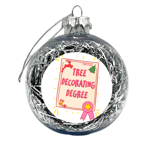 Tree Decorating Degree - xmas bauble by Lisa Wardle