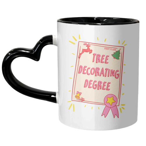 Tree Decorating Degree - unique mug by Lisa Wardle