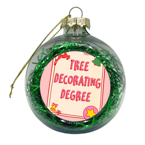 Tree Degree Skills Certificate - xmas bauble by Lisa Wardle