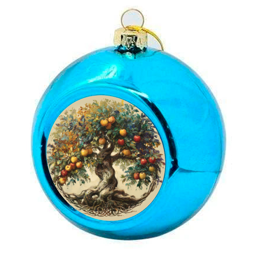 Tree of life - colourful christmas bauble by DejaReve