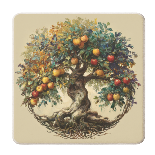 Tree of life - personalised beer coaster by DejaReve