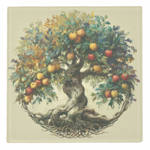 Tree of life - personalised beer coaster by DejaReve